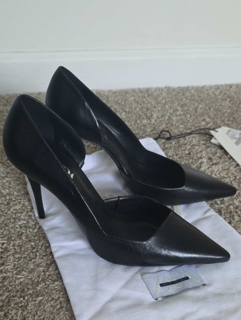 Zara And Narciso Rodriguez Black Pointed-Toe Stiletto Pumps - Women